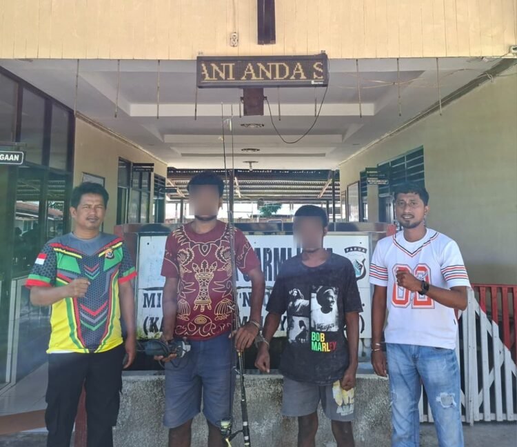 Dua Terduga Pelaku Pencurian Berhasil Diamankan Unit Reskrim Polsek Sarmi Kota, Sejumlah Barang Bukti Disita