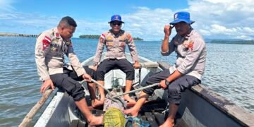 Sat polairud Polres Sarmi Musnahkan Dua Bom Peninggalan Perang Dunia II di Perairan Sarmi