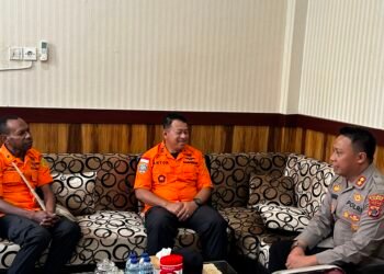 Perkuat Sinergitas Kemanusiaan, Kapolres Sarmi Terima Kunjungan Kepala Kantor Pencarian dan Pertolongan Kelas A Jayapura