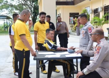 Jelang UKP, Polres Sarmi Gelar Uji Kesamaptaan Jasmani dan Bela Diri bagi 42 Personel