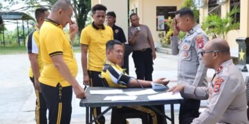 Jelang UKP, Polres Sarmi Gelar Uji Kesamaptaan Jasmani dan Bela Diri bagi 42 Personel