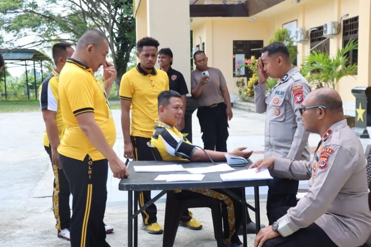 Jelang UKP, Polres Sarmi Gelar Uji Kesamaptaan Jasmani dan Bela Diri bagi 42 Personel