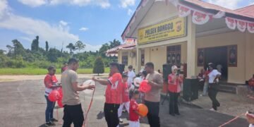 Semangat Kemerdekaan di Polsek Bonggo, Personel dan Keluarga Larut dalam Keceriaan