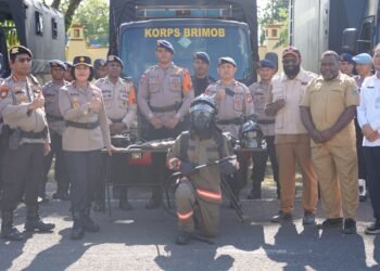 Polda Papua Barat Gelar Apel Pasukan dan Peralatan Penanganan Karhutla Secara Serentak