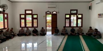 Sejukkan Hati, Personel Polres Sarmi Gelar Binroh dan Pembacaan Surat Yasin