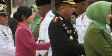 Kukuhkan Semangat Patriotisme, Kapolres Sarmi Hadiri Dharma Bakti Paskibra