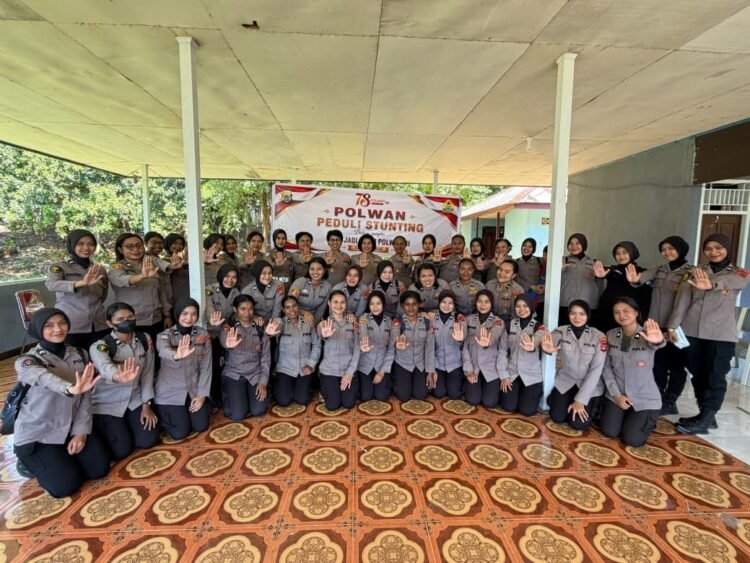 Polwan Peduli Stunting, Polwan Polda Papua Barat Hadir Untuk Dukung Percepatan Penurunan Stunti