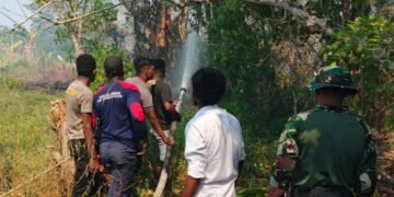 Dua Titik Karhutla Terdeteksi di Momiwaren, Polisi dan Tim Gabungan Lakukan Pemadaman