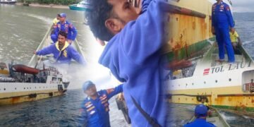 Tertinggal KM Sabuk Nusantara, Warga Disusul Polairud Polres Fakfak Pakai Longboat