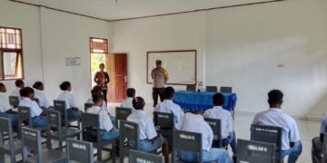 Polsek Pantai Barat Ajak Pelajar SMA Negeri 4 Sarmi Jauhi Narkoba