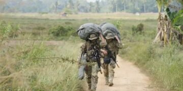 Aksi Airborne Lima Negara Warnai Latgabma SGS 2026