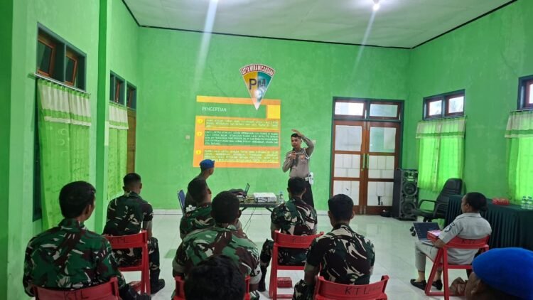 Perkuat Sinergitas TNI-Polri, Satlantas Polres Sarmi Gelar Polisi Karib di Mako Subdenpom