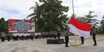 Pimpin Upacara HAORNAS ke-43, Kapolres Sarmi Tekankan Pentingnya Hidup Sehat dan Aktif