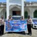 Semarak Hari Lalu Lintas Bhayangkara ke-71, Sat Lantas Polres Sarmi Hadir Bersihkan Masjid Nurul Ikhsan