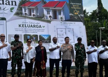 Kapolres Sarmi Hadiri Peletakan Batu Pertama Perumahan Jordan Asri di Kampung Kasukwe