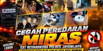 Cegah Peredaran Miras, Sat Resnarkoba Polres Jayawijaya Intensifkan Razia di Sejumlah Titik Kota Wamena