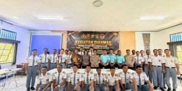 Biro SDM Polda Papua Barat Dampingi Tim Peneliti Lemdiklat Polri (Akpol) Gelar Dianmas di SMA Taruna Kasuari Nusantara