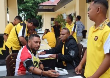 Jaga Kebugaran dan Kesiapan Tugas, Polres Sarmi Gelar Kesamaptaan Jasmani Semester II Tahun 2026 Hari Pertama