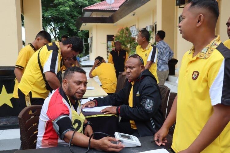 Jaga Kebugaran dan Kesiapan Tugas, Polres Sarmi Gelar Kesamaptaan Jasmani Semester II Tahun 2026 Hari Pertama