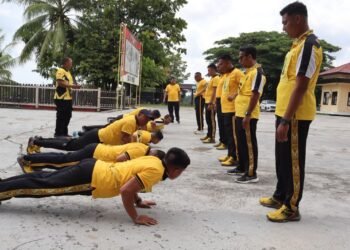 Fisik Prima, Tugas Maksimal: Polres Sarmi Gelar Kesamaptaan Jasmani Hari Kedua