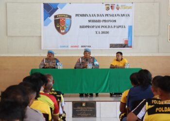 Usai Gaktibplin, Bid Propam Polda Papua Berikan Sosialisasi Disiplin dan Pencegahan Judol kepada Personel Polres Sarmi