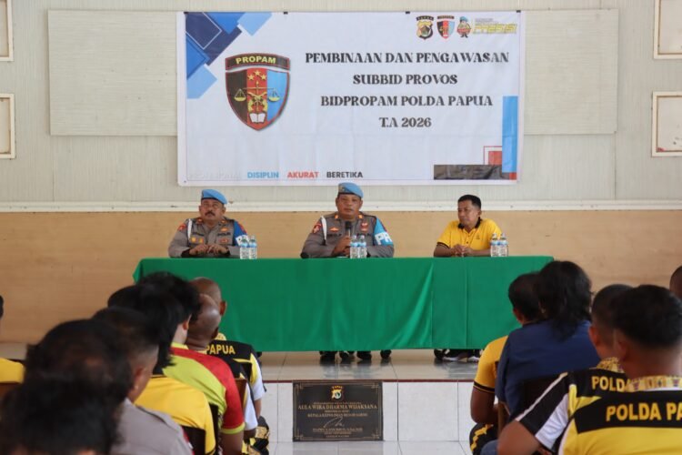 Usai Gaktibplin, Bid Propam Polda Papua Berikan Sosialisasi Disiplin dan Pencegahan Judol kepada Personel Polres Sarmi