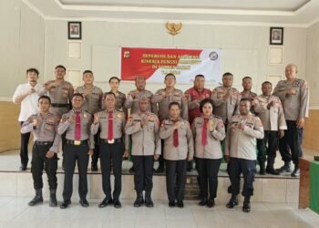 Sat Samapta Polres Sarmi Ikuti Supervisi dan Sosialisasi Sistem Manajemen Pengamanan Objek Vital