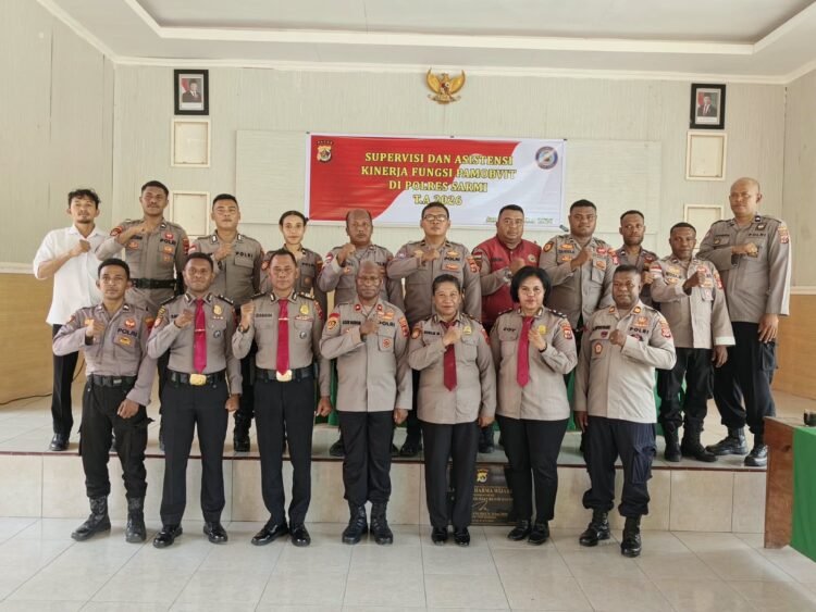 Sat Samapta Polres Sarmi Ikuti Supervisi dan Sosialisasi Sistem Manajemen Pengamanan Objek Vital