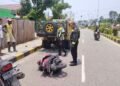 Wujud Pelayanan Cepat, Sat Lantas Polres Sarmi Tangani Laka Lantas di Marena