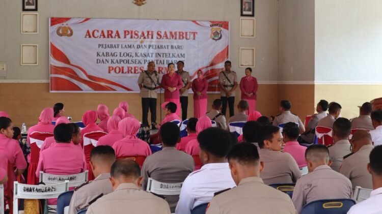 Penuh Keakraban Dan Kekeluargaan, Polres Sarmi Lepas Pejabat Lama Dan Sambut Pejabat Baru