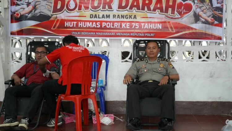 Sambut Hut Humas Polri Ke-75 Tahun 2026, Humas Polresta Manokwari Gelar Bakti Kesehatan Donor Darah di Aula Polresta Manokwari