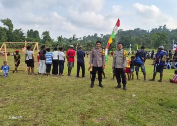 Bukan Sekadar Pengamanan, Polsek Bonggo Hadir Dukung Semangat Pemuda Rumbuway Lewat Turnamen Futsal
