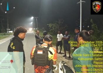 Dari Kampung Ke Kampung, Patroli Pagar Sat Reskrim Polres Sarmi Jaga Keamanan Hingga Dini Hari