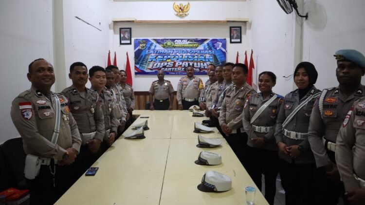 Matangkan Kesiapan Personel, Wakapolres Sarmi Pimpin Lat Pra Ops Patuh Cartenz 2026