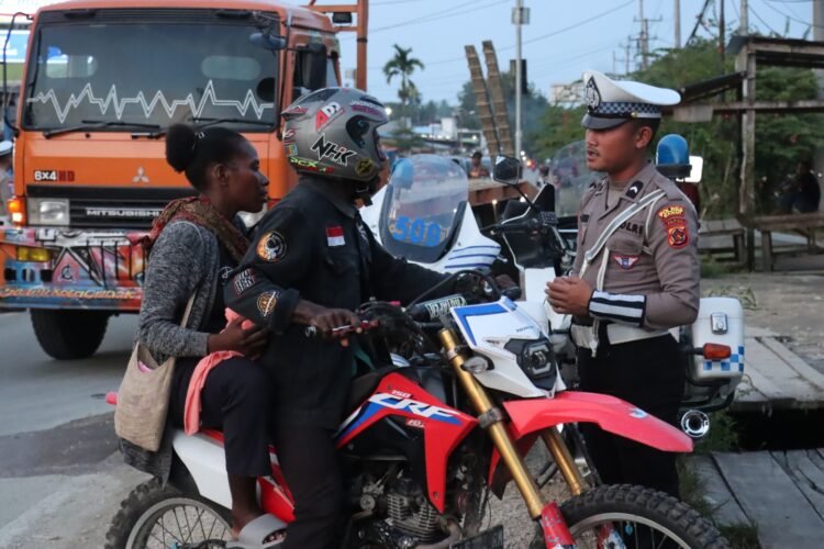 Hari Ketiga Ops Patuh Cartenz 2026, Sat Lantas Polres Sarmi Jaring 16 Kendaraan Roda Dua