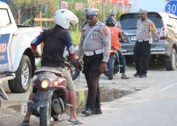 Hari Kelima Operasi Patuh Cartenz 2026, Satlantas Polres Sarmi Tegur 6 Pengendara Roda Dua